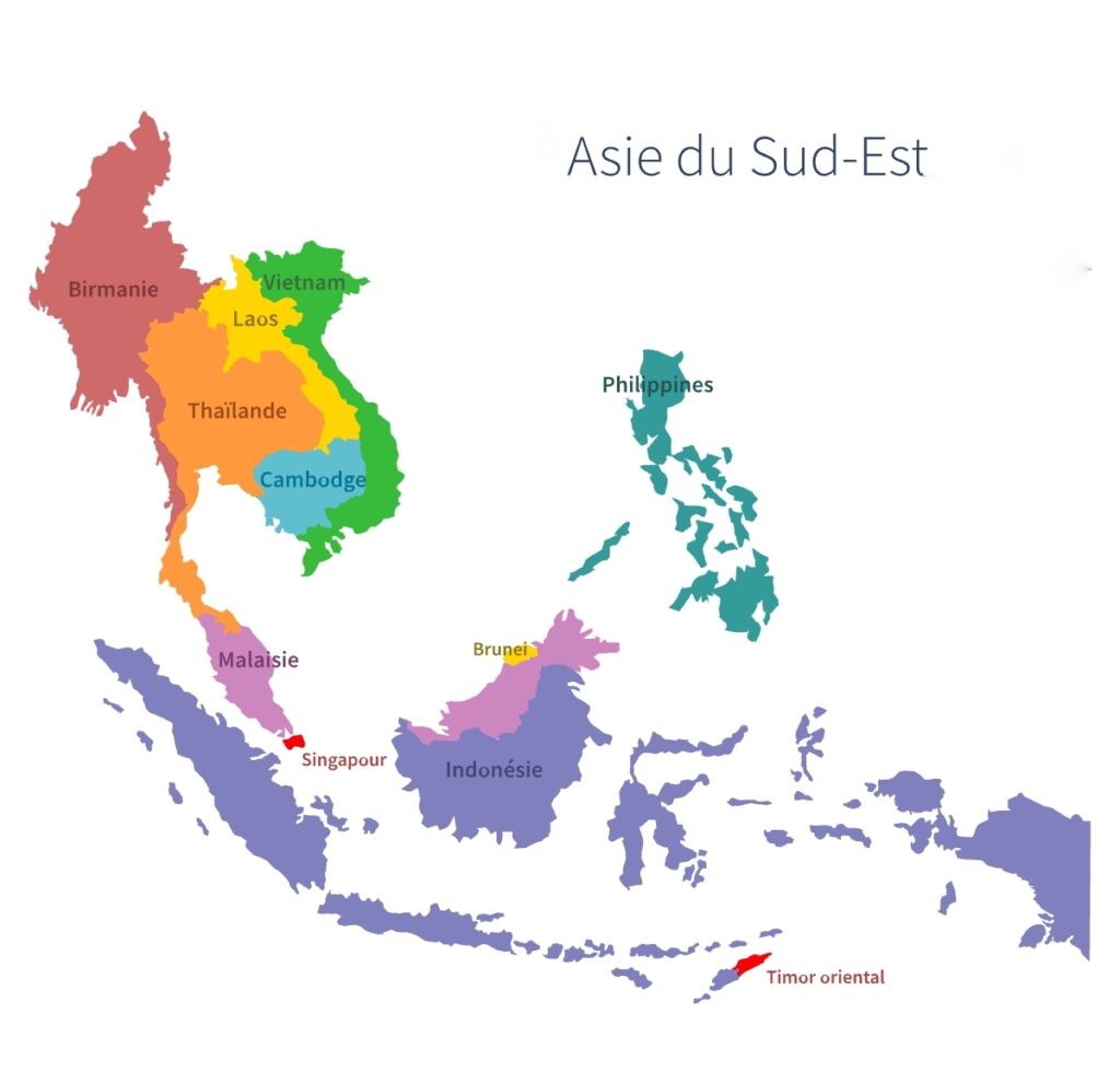 Carte de l’Asie du Sud-Est