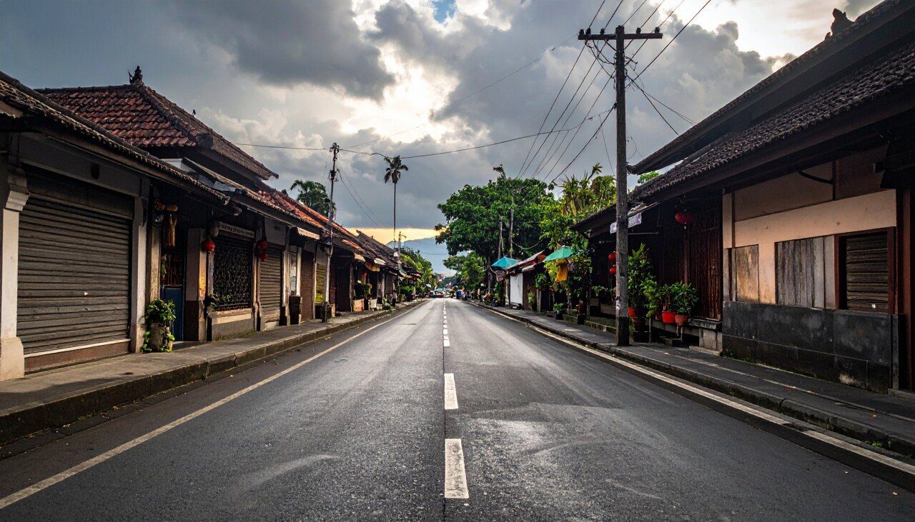 rue vide bali nyepi jour du silence